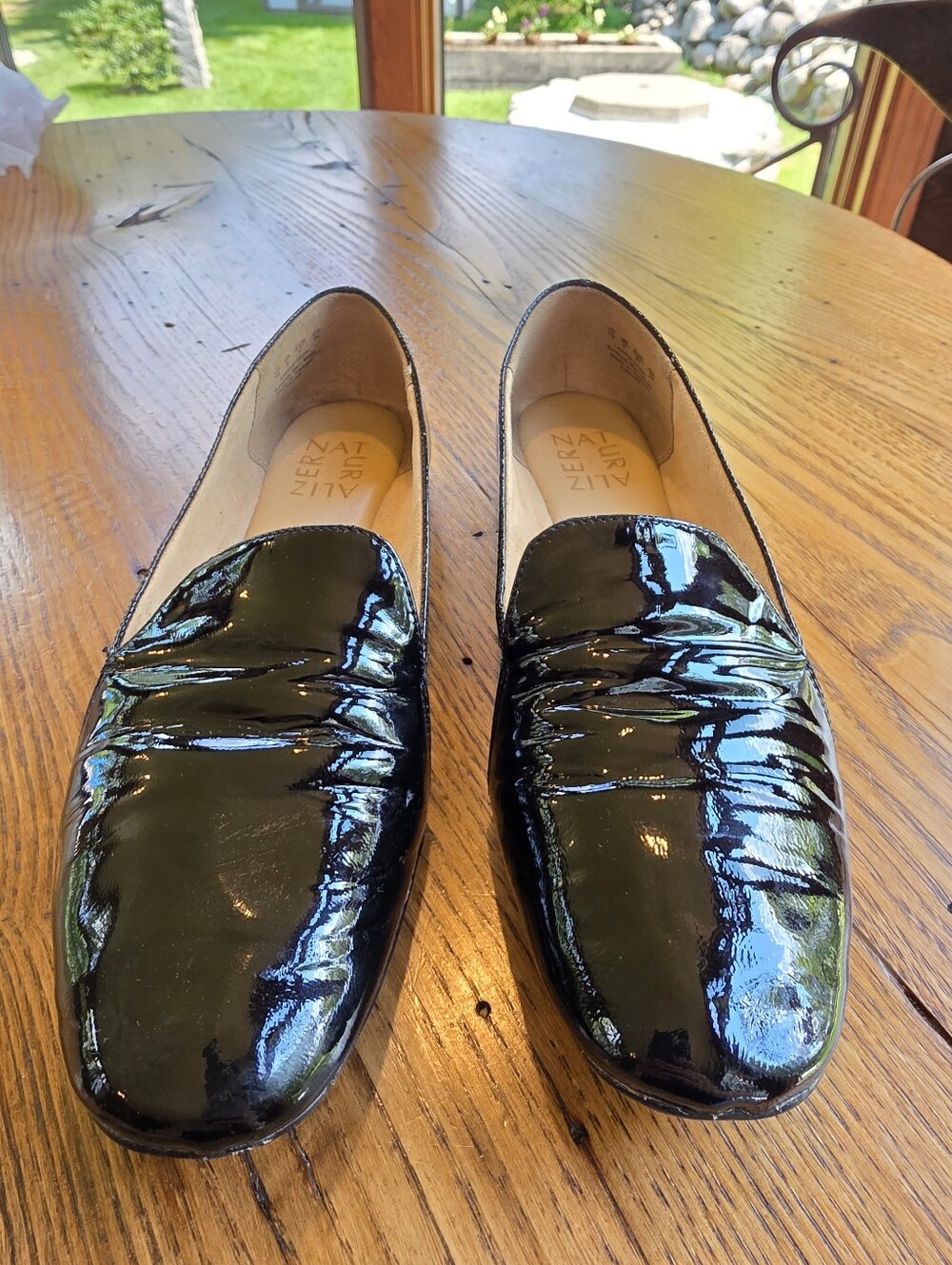 🔥Naturalizer Comfy Black Patent Loafers Glossy Finish Size 7M Like New